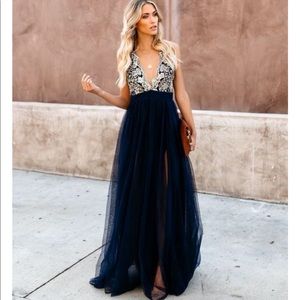VICI CRYSTAL WINTER MAXI DRESS